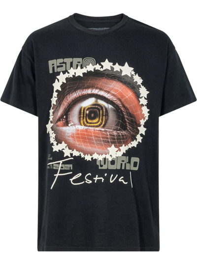 Travis Scott Starry Eyed T-shirt In Black