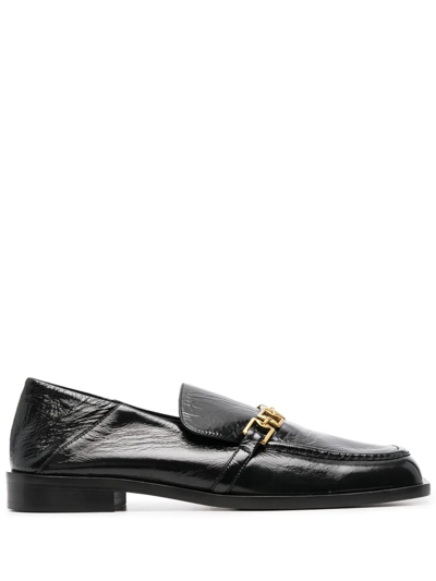 Manu Atelier The Tap 25mm Chain Loafers In Black