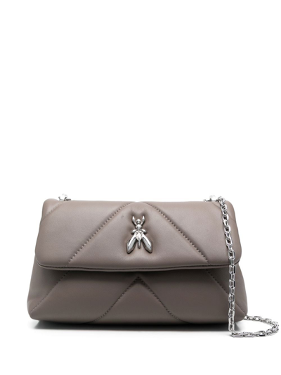 Patrizia Pepe Medium Padded Shoulder Bag In Brown