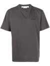 Off-white Diag-stripe Cotton T-shirt In Black