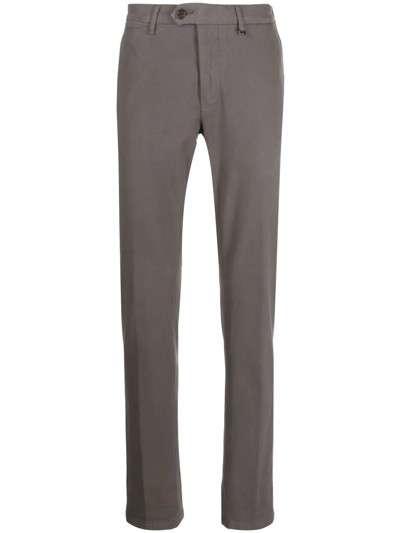 Canali Slim-cut Trousers In Grey
