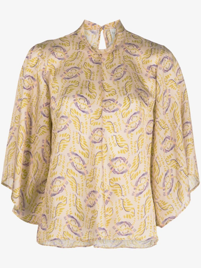 Forte Forte Embroidered Shift Blouse In Neutrals