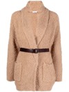 BRUNELLO CUCINELLI BELTED KNITTED CARDIGAN