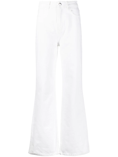 Gauge81 Organic-cotton Wide-leg Jeans In White