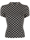 Misbhv Lara Monogram-print T-shirt In Black
