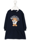 MOSCHINO TEDDY BEAR LOGO-PRINT SWEATSHIRT DRESS