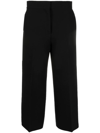 MSGM CROPPED WIDE-LEG TROUSERS