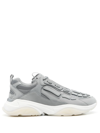 Amiri Men's Bone Runner Leather Appliqu&eacute; Sneakers In Grey