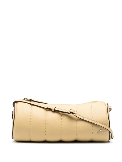 Manu Atelier Padded Cylinder Shoulder Bag In Neutrals