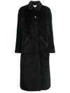 COURRÈGES EMBROIDERED-LOGO LONG COAT