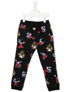 Stella Mccartney Mickey Mouse Cotton Sweatpants In Black