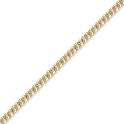 Pre-owned Jewelco London Mens 9ct Gold Flat Curb 4.4mm Chain Bracelet, 8.5 Inch
