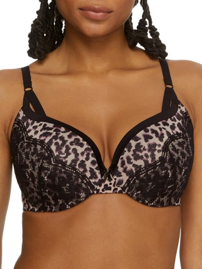 Maidenform Love The Lift Plunge Push-up Bra In Zippy Animal