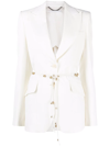 Stella Mccartney Belted Single-breasted Blazer In Neutrals
