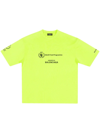 Balenciaga Graphic-print Cotton T-shirt In Fluo Yellow Black