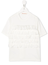 MARNI RUCHED SHORT-SLEEVED TOP