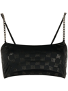 Misbhv Monogram Tyra Bralette Black Lycra Monogram Tyra Bralette In Black