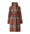 BURBERRY CHECK HOODED PARKA