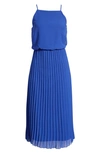 Sam Edelman Pleated Midi Dress In Royal Blue