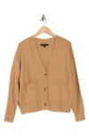 Sanctuary On The Move V-neck Pocket Cardigan In Heather Cashew
