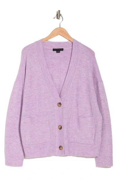 Sanctuary On The Move V-neck Pocket Cardigan In Heather Lavendar Haze