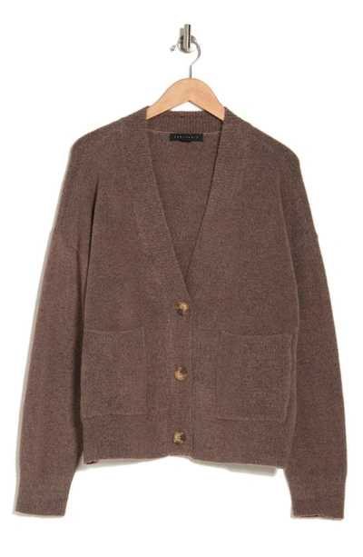 Sanctuary On The Move V-neck Pocket Cardigan In Portobello