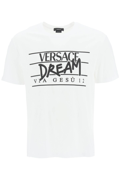 Versace Dream Logo T-shirt, Male, White, Xl