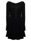 BLUMARINE BLACK VISCOSE CORSET DRESS BLUMARINE WOMAN