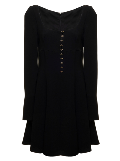 Blumarine Black Viscose Corset Dress Woman