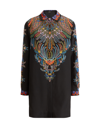 ETRO WOMAN SHIRT IN BLACK SILK WITH PRINT