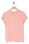 L'agence Lagence Ressi Crew Neck Short Sleeve T-shirt In Rose Pink
