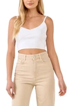 Endless Rose Knit Bralette Top In White