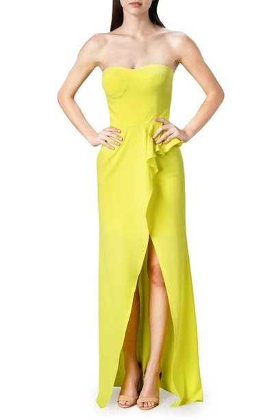 Dress The Population Kai Evening Gown In Yellow