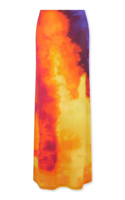 Rabanne Tye-dye Maxi Skirt In Multicolore
