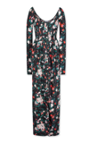 Rabanne Floral-print Stretch-jersey Maxi Dress In Black