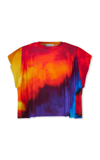 Rabanne Crew Neck T-shirt With Tie Dye Pattern In Multi