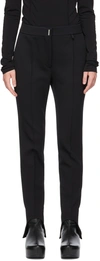 Givenchy Stirrup-cuff Pleated Twill Trousers In 001 Black