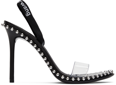 Alexander Wang Leather Sandals With Metal Details In Black