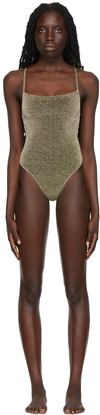 Simon Miller Gold & Silver Linkky One-piece Swimsuit In Disco Lurex