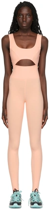 Live The Process Pink Cutout Bodysuit In Pink Moon T32