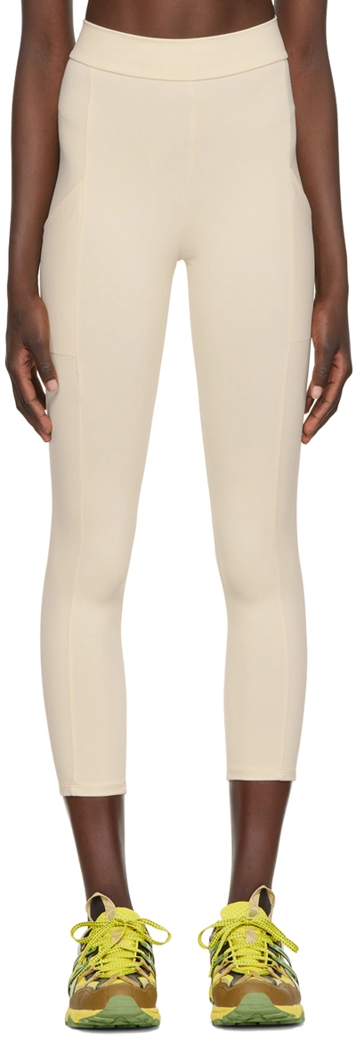 Live The Process Off-white Crystal Sport Leggings In Mother Of Pearl Q3