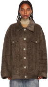 Acne Studios Oversized Corduroy Jacket In Brown