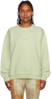Acne Studios Fierre Logo-print Cotton-jersey Sweatshirt In Pastel Green