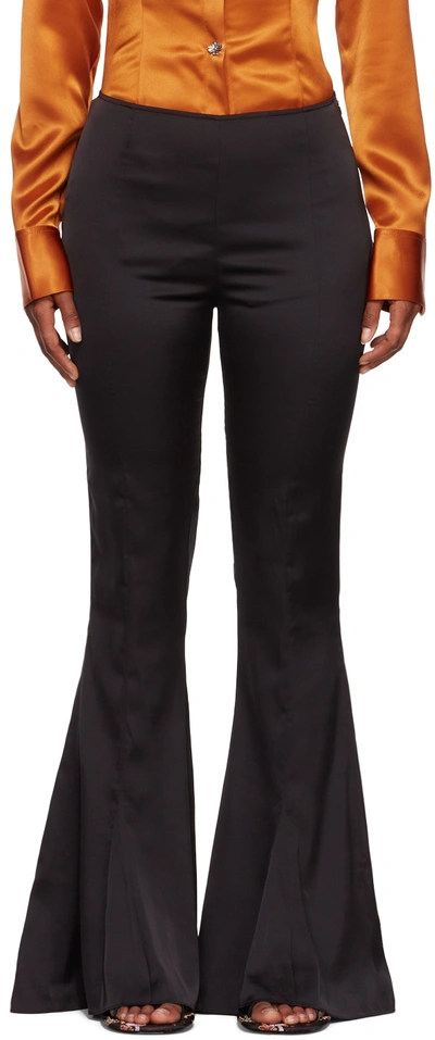 Acne Studios Flared High-waisted Trousers In Black