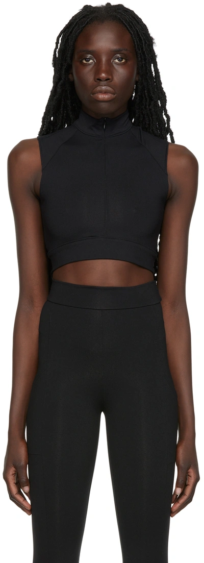 Live The Process Ciro Half-zip Crop Top In Black