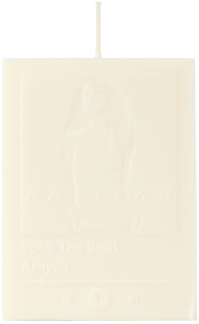 Santos.studio White 'rock The Boat' Candle In N/a