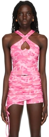 COLLINA STRADA SSENSE EXCLUSIVE PINK TOP