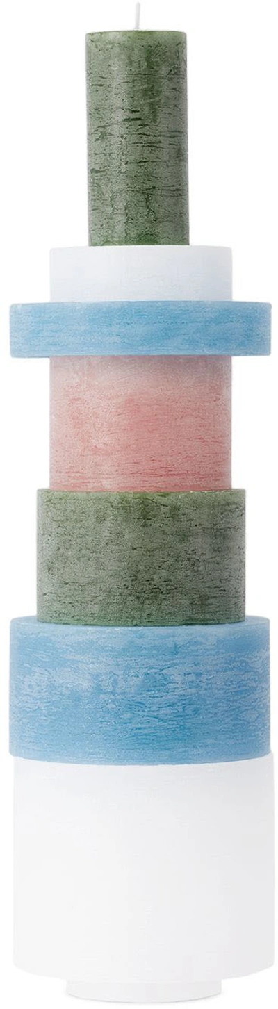 Stan Editions Multicolor Stack 07 Candle Set In Green