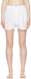 Skims Hotel Relaxed-fit Cotton-blend Boxer Shorts In Marble
