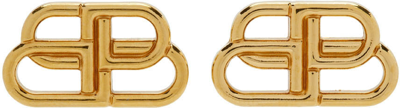 Balenciaga Bb Earrings In Gold